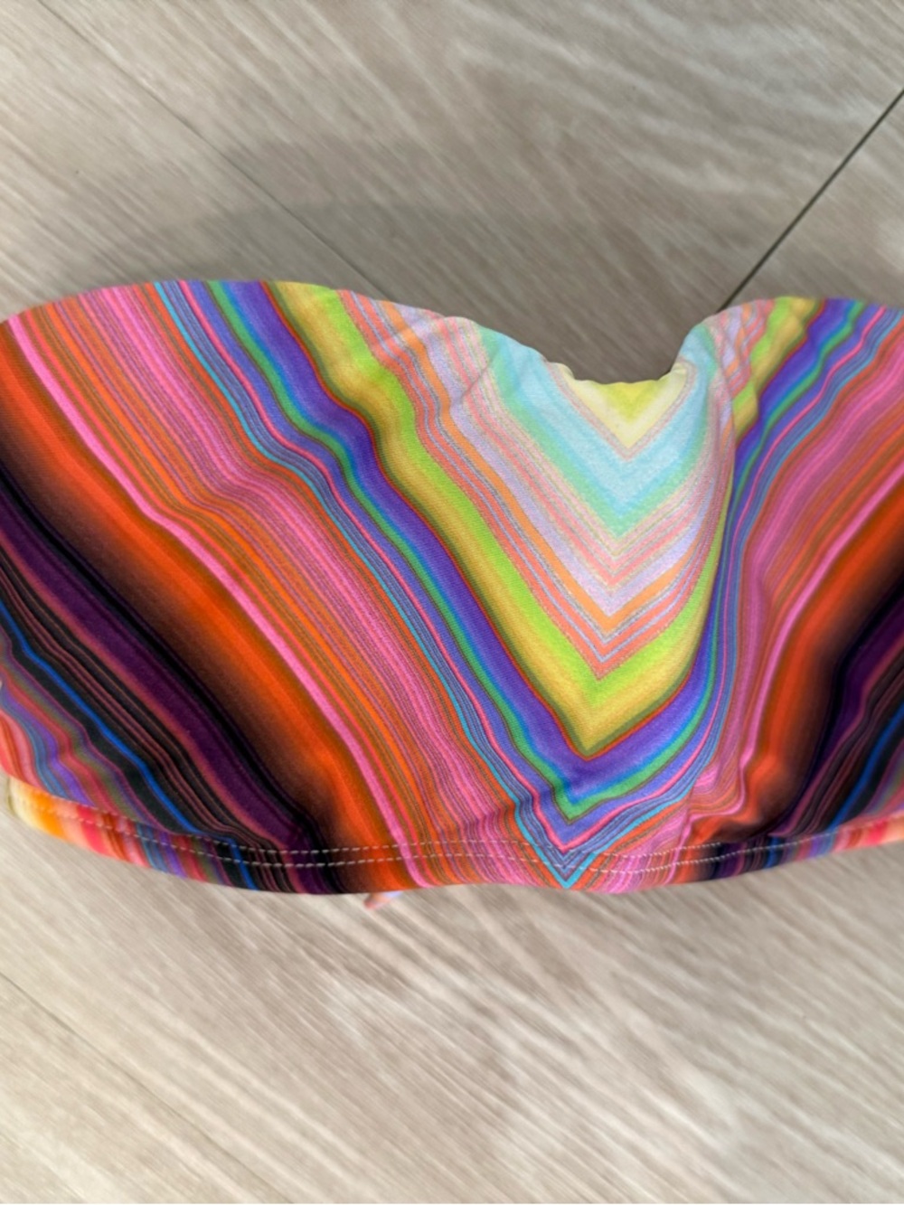 Pilyq Pastel Rainbow Strapless Top